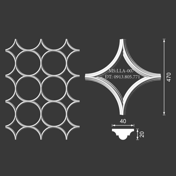 mau tran thach cao hien dai lla007